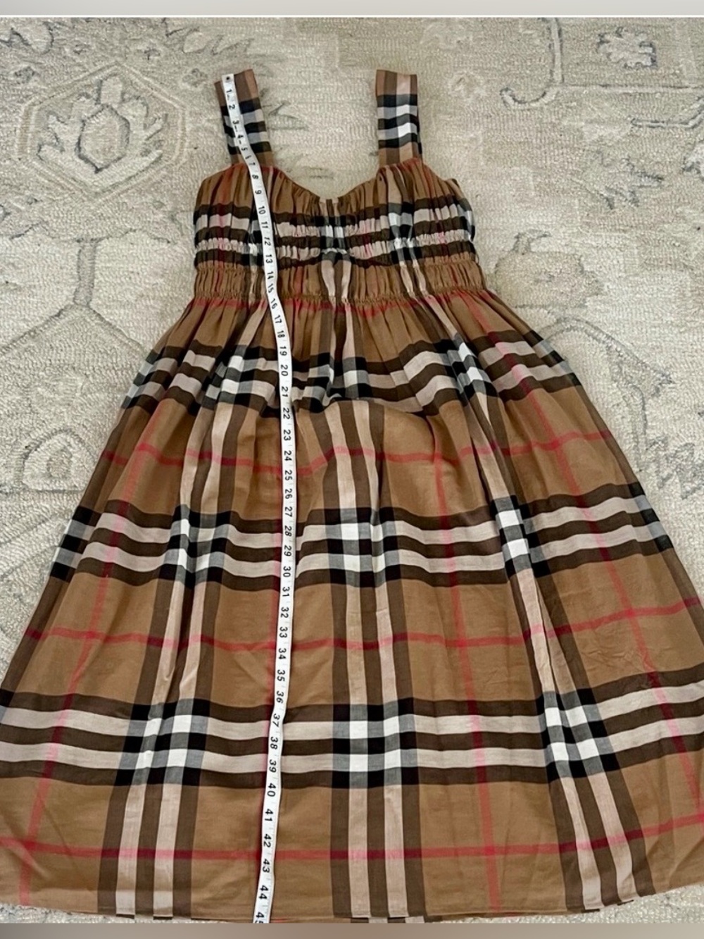 Burberry Midi Checked Sundress - Size 6 - Picture 5 of 8